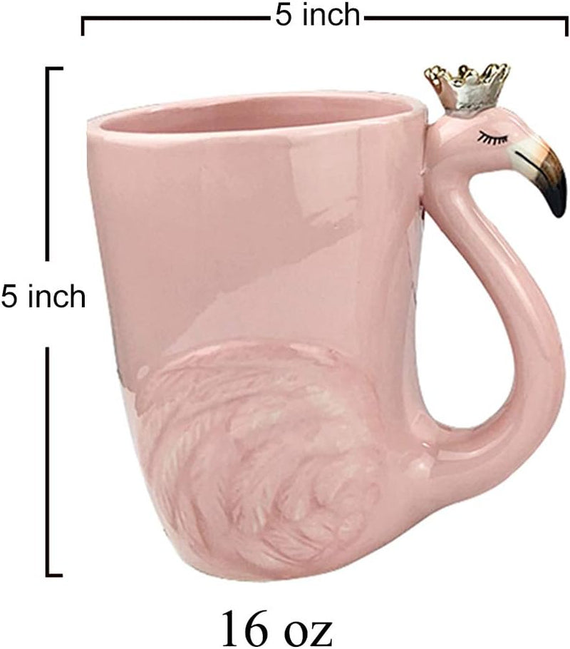 Cute Pink Flamingo Gifts for Women Coffee Mug Unique Ceramic Animal Cups