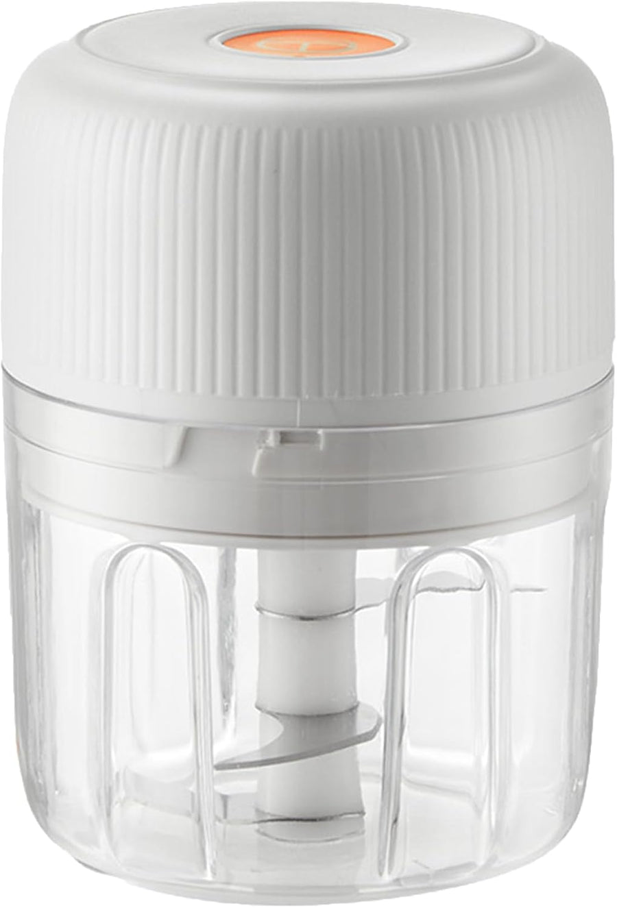 Electric Garlic Chopper, 250ML USB, Mini Vegetable Onion Chopper White Col