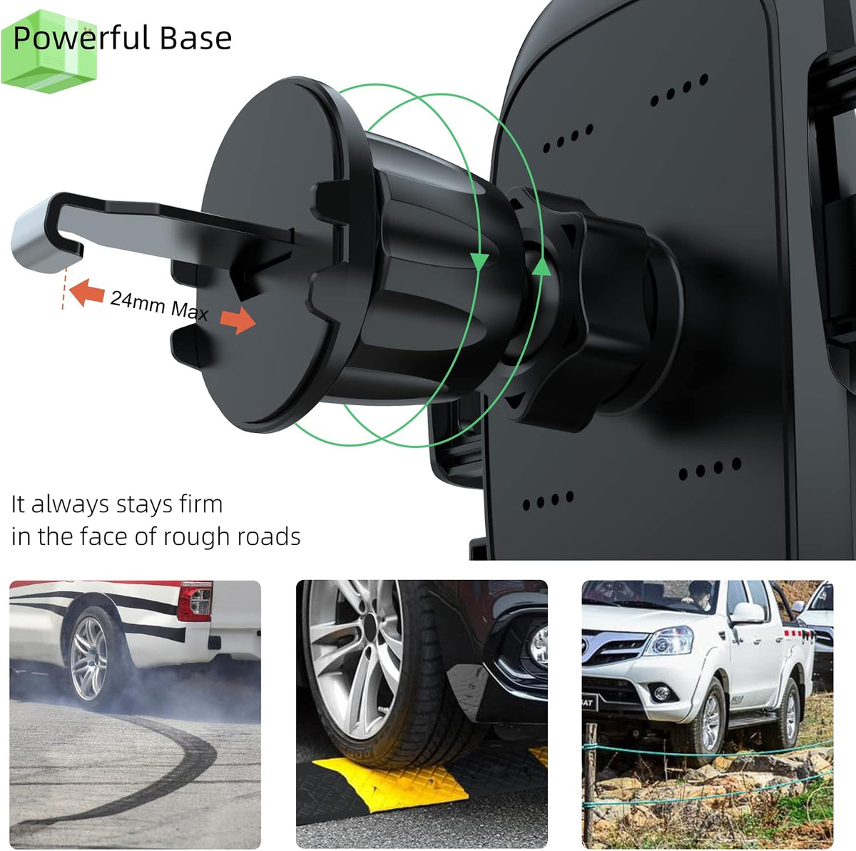 Handyhalterung Auto Mit Ladefunktion 15W Induktive Ladestation Auto Wireless Charger KFZ Laden