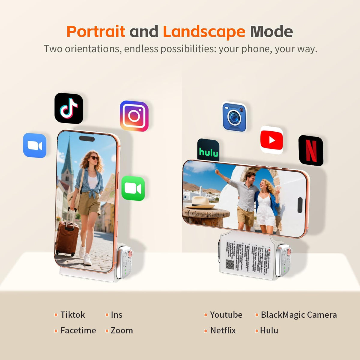 MOCA - Iphone Camera Grip - for Native Camera Control with Removable Remote & Built-In Keychain, Magnetic Phone Camera Grip No Need App Support Ios26/17/18, Fun Shot Magnetic Grip with 1/4 Nut