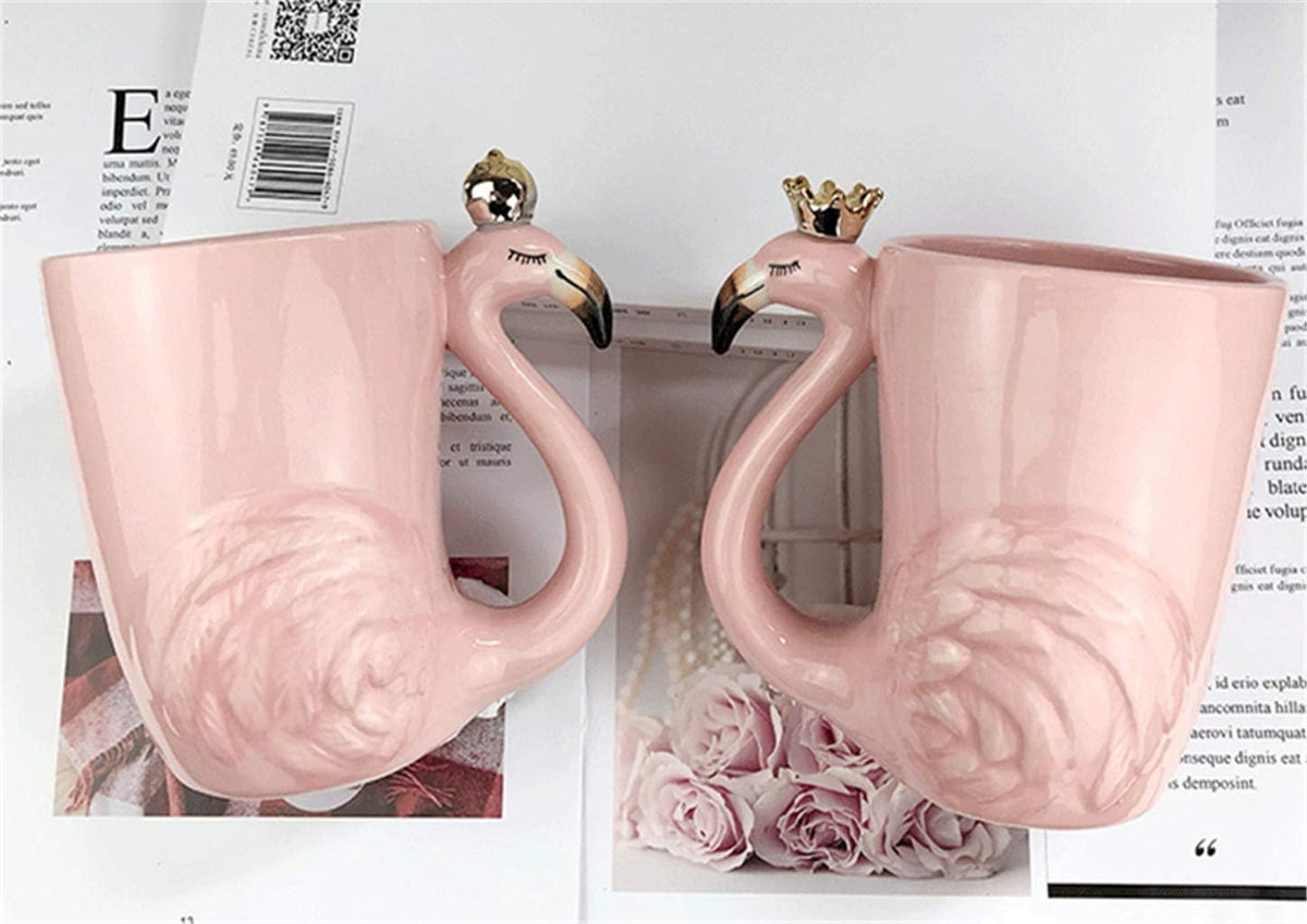 Cute Pink Flamingo Gifts for Women Coffee Mug Unique Ceramic Animal Cups