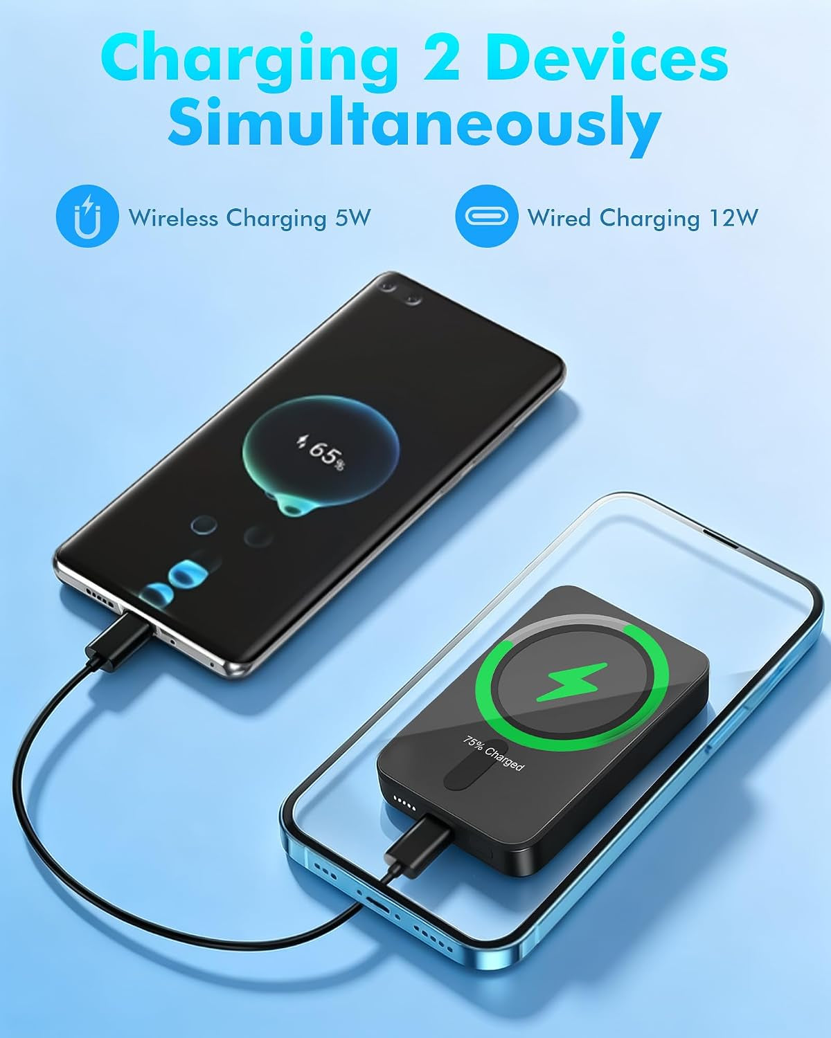 Magnetic Portable Charger Power Bank for Iphone 5000Mah
