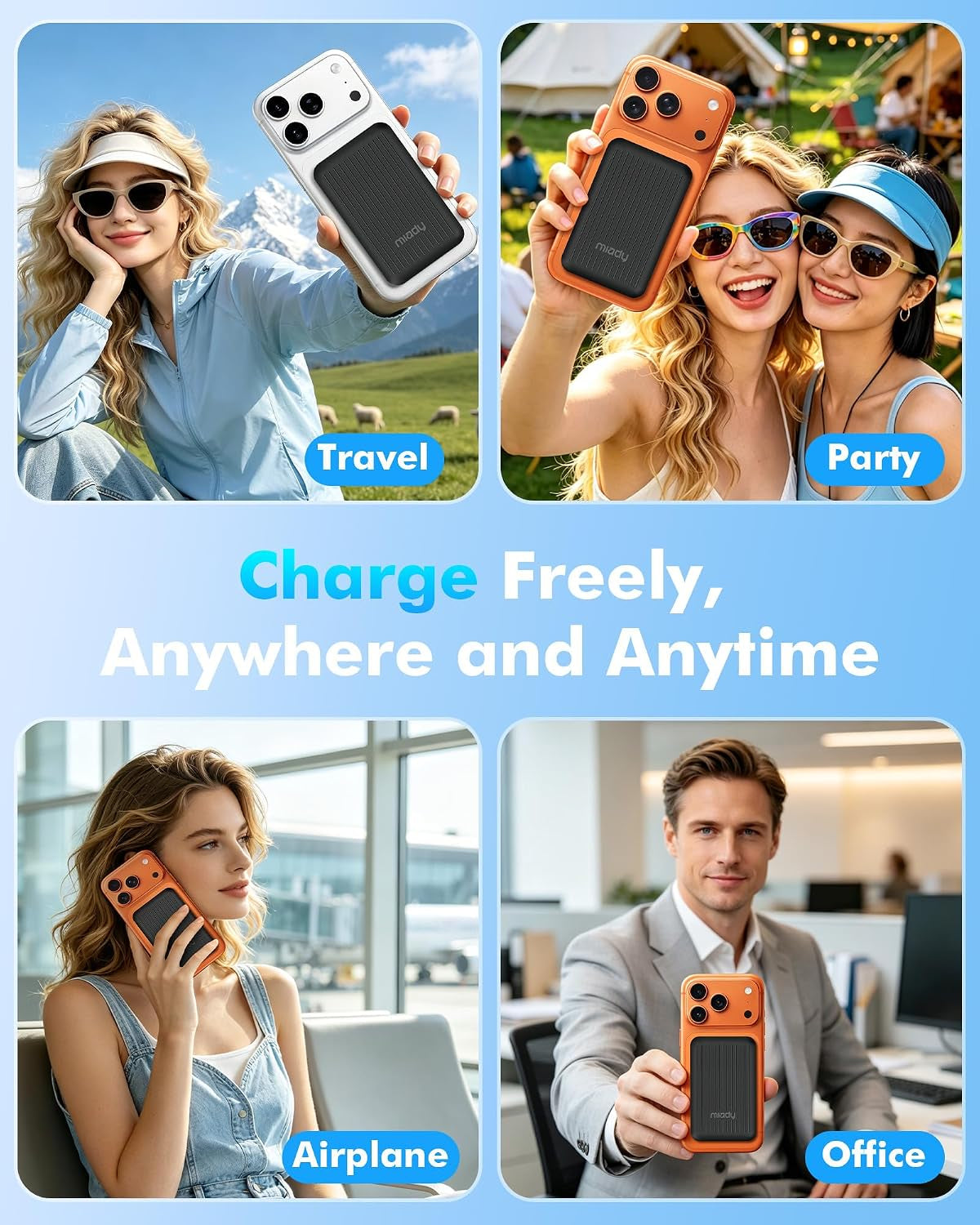 Magnetic Portable Charger Power Bank for Iphone 5000Mah