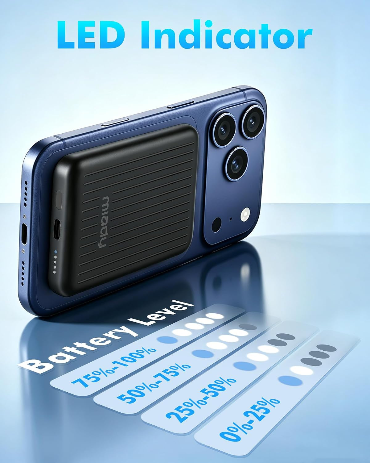 Magnetic Portable Charger Power Bank for Iphone 5000Mah