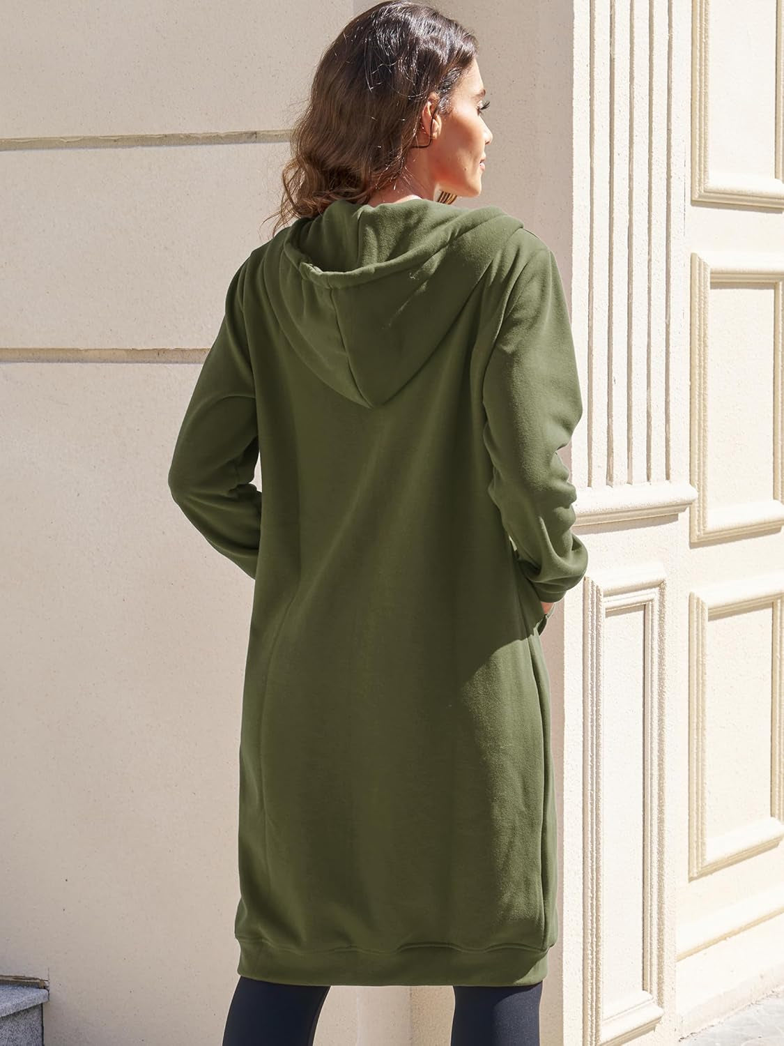 Womens Long Zip up Hoodies Comfortable Fleece Fashion Sweatshirts 2026 Casual Jackets with Pockets