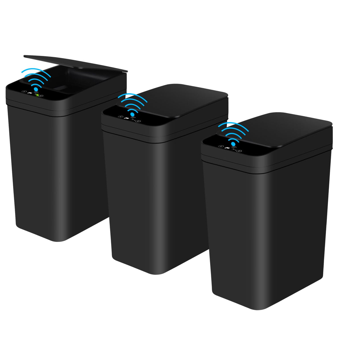 Anborry Bathroom Smart Touchless Trash Can 2.2 Gallon Automatic Motion Sensor Rubbish Can with Lid Electric Narrow Small Garbage Bin for Kitchen, Office, Living Room, Toilet, Bedroom, RV
