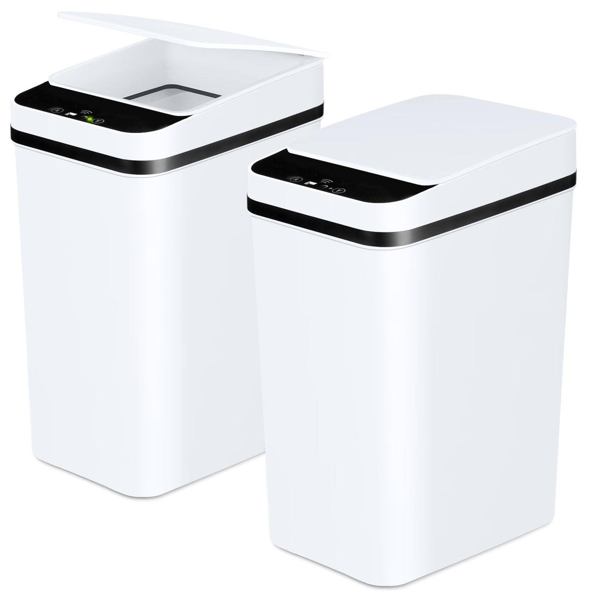 Anborry Bathroom Smart Touchless Trash Can 2.2 Gallon Automatic Motion Sensor Rubbish Can with Lid Electric Narrow Small Garbage Bin for Kitchen, Office, Living Room, Toilet, Bedroom, RV