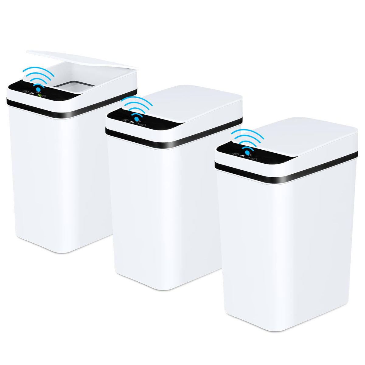 Anborry Bathroom Smart Touchless Trash Can 2.2 Gallon Automatic Motion Sensor Rubbish Can with Lid Electric Narrow Small Garbage Bin for Kitchen, Office, Living Room, Toilet, Bedroom, RV