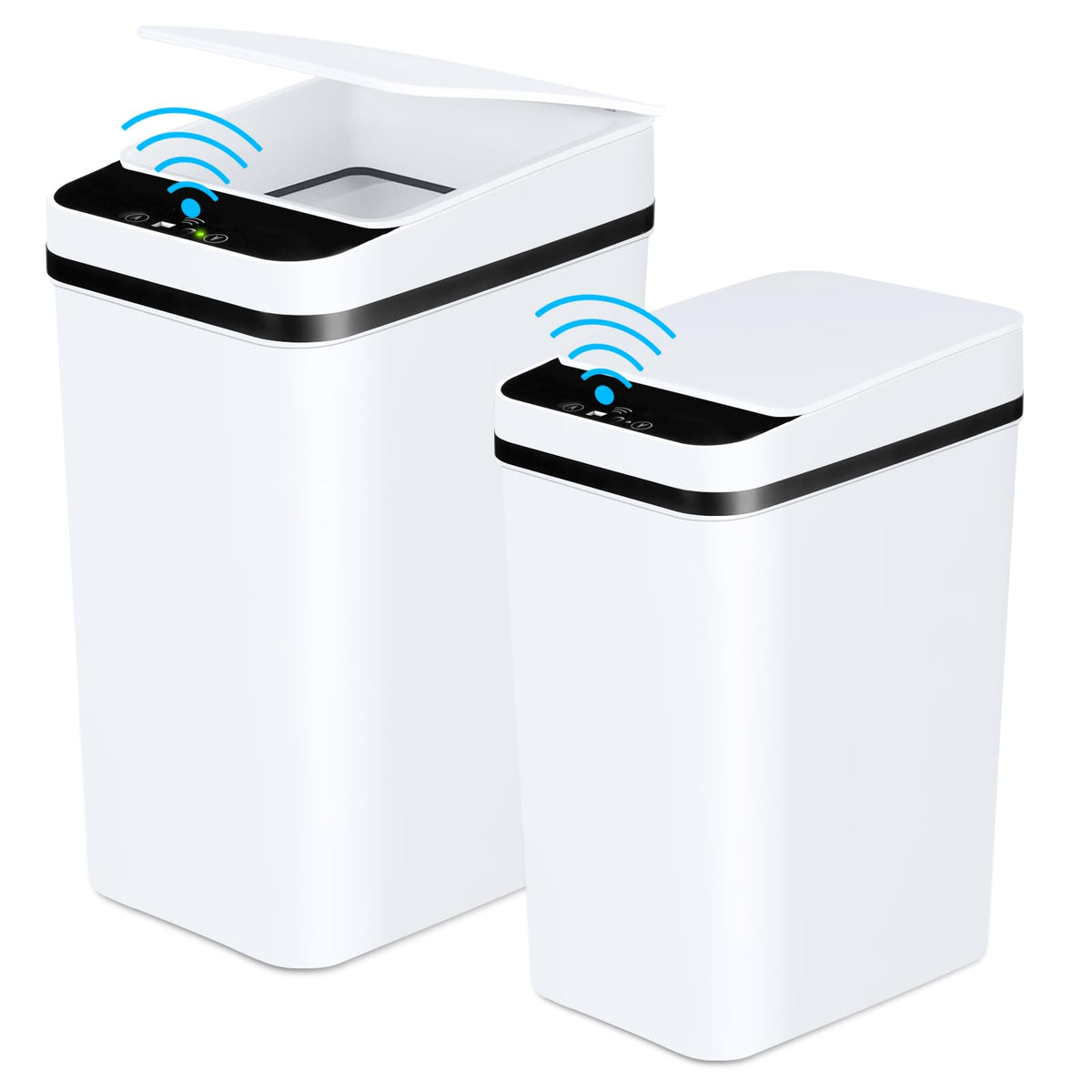 Anborry Bathroom Smart Touchless Trash Can 2.2 Gallon Automatic Motion Sensor Rubbish Can with Lid Electric Narrow Small Garbage Bin for Kitchen, Office, Living Room, Toilet, Bedroom, RV