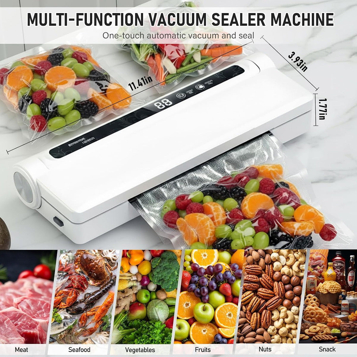Vacuum Sealer Machine for Food, Powerful Vacuum Food Sealer