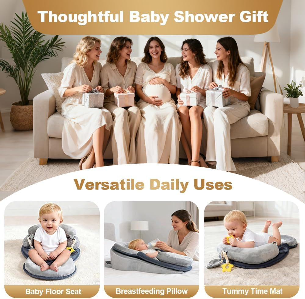 Baby Feeding Pillow, anti Overflow Breast Feeding Pillow, Tummy Time Mat