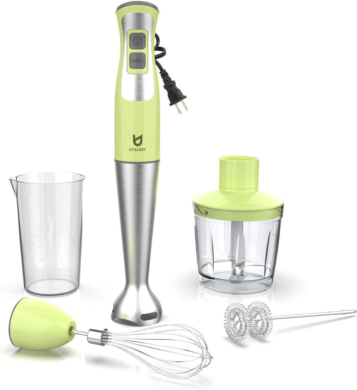 Immersion Hand Blender with Chopper - Puree Baby Food, Sauce & Soup