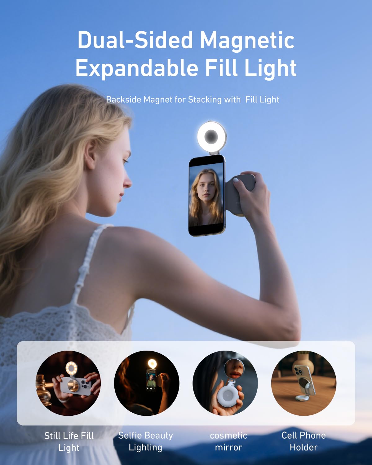 TELESIN Fun Shot Magnetic Phone Camera Grip with Magnetic Selfie Light Kit