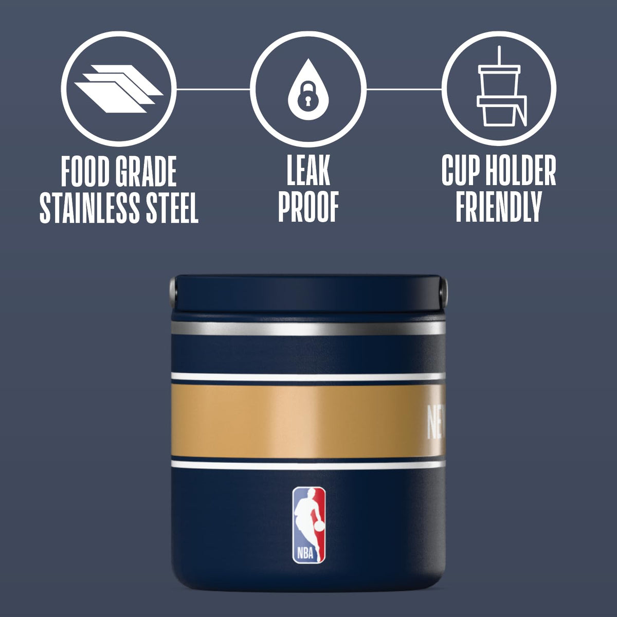 Hydrapeak 25oz Stainless Steel Vacuum Insulated Food Jar for Hot Food and Cold Food, Wide Mouth Leak-Proof Soup Jar for Adults, 10 Hours Hot and 16 Hours Cold (Black)