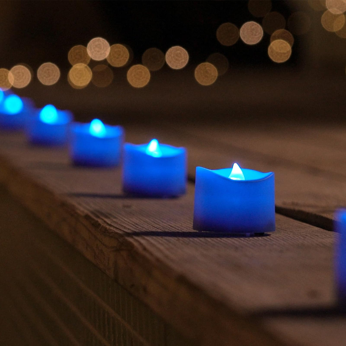 Homemory 24-Pack Purple Flameless Battery Tea Light Candles, 200+ Hours