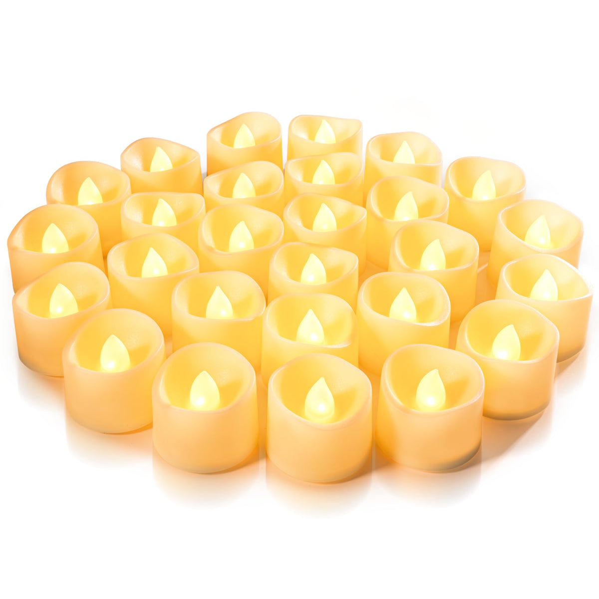Homemory 24-Pack Purple Flameless Battery Tea Light Candles, 200+ Hours