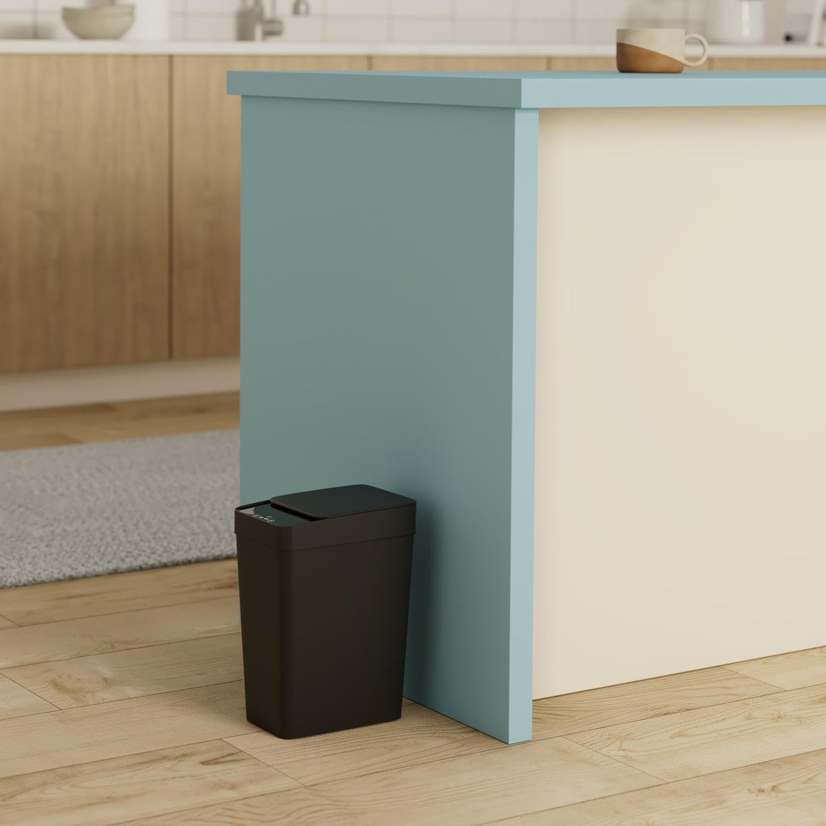 Anborry Bathroom Smart Touchless Trash Can 2.2 Gallon Automatic Motion Sensor Rubbish Can with Lid Electric Narrow Small Garbage Bin for Kitchen, Office, Living Room, Toilet, Bedroom, RV
