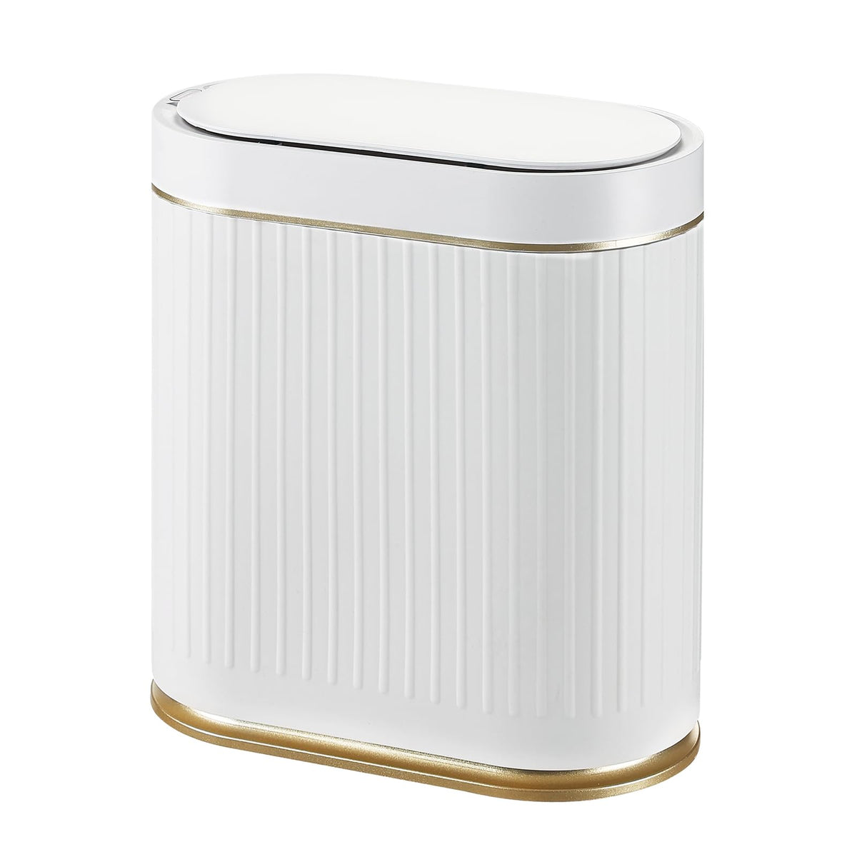 SYNCVIBE Bathroom Sensor Trash Can with Lid, 2 Gallon, Black Gold