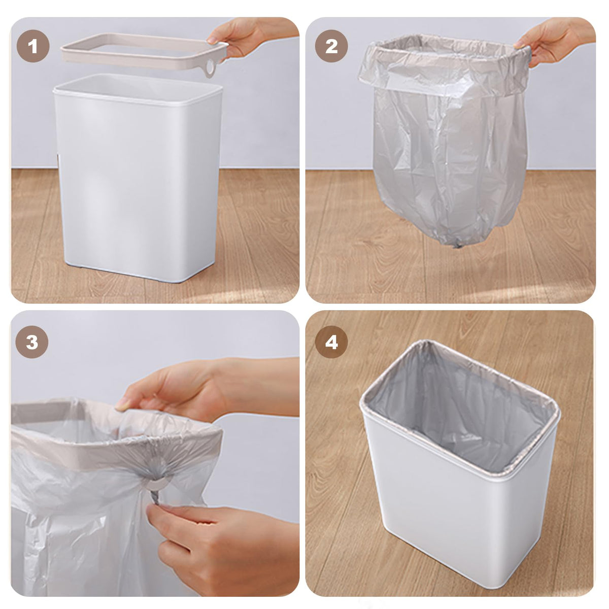Touchless Bathroom Trash Can - 2.5 Gallon Smart Trash Can Sensor Motion