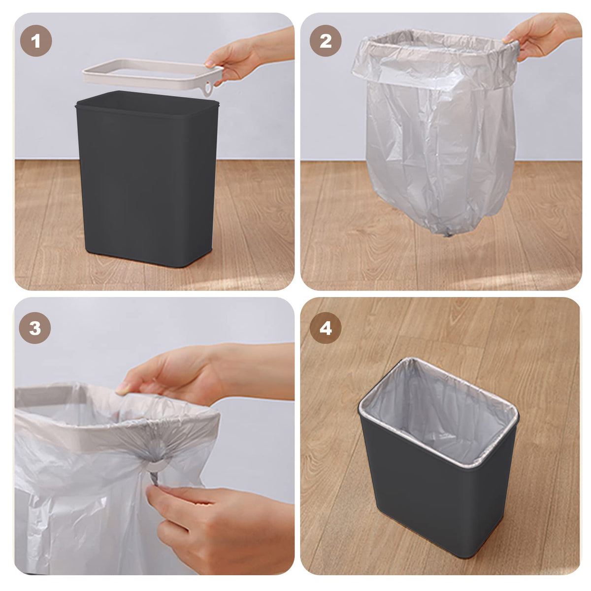 Touchless Bathroom Trash Can - 2.5 Gallon Smart Trash Can Sensor Motion