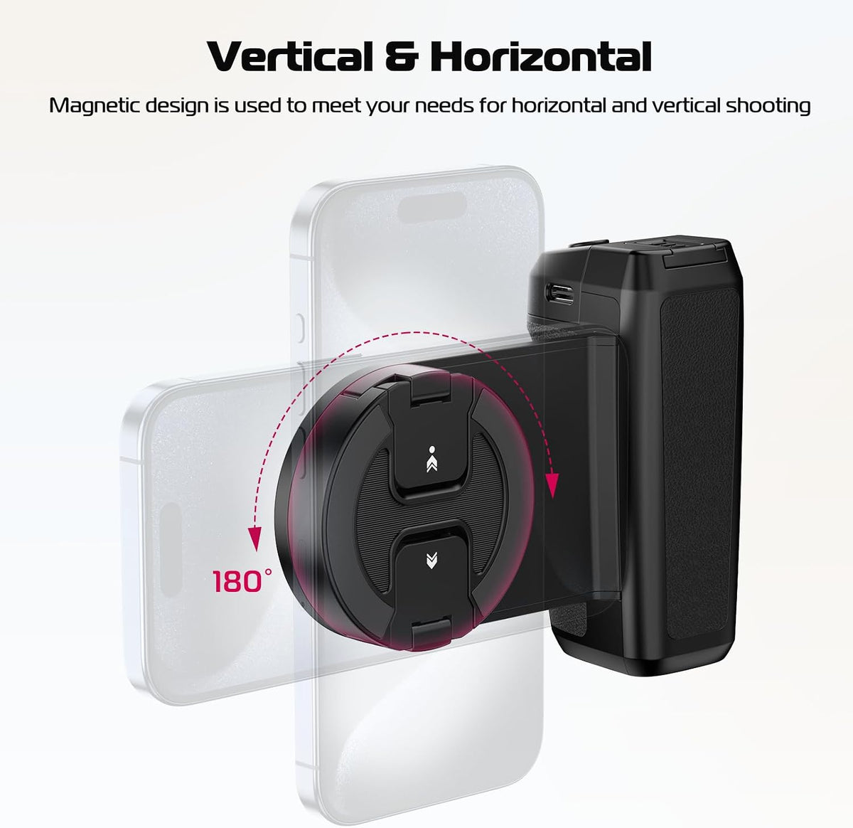 ULANZI MA35 Selfie Phone Tripod Mount, 2-in-1 Magnetic &Phone Clip Grip