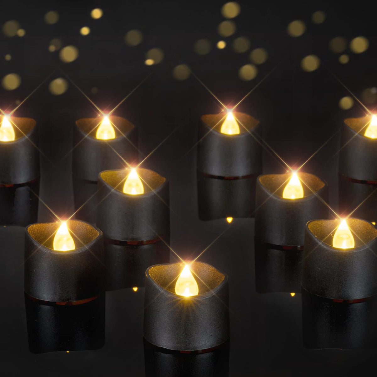 Homemory 24-Pack Purple Flameless Battery Tea Light Candles, 200+ Hours