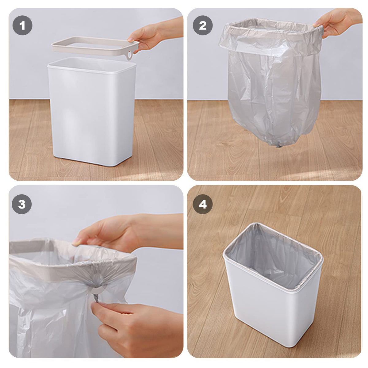 Touchless Bathroom Trash Can - 2.5 Gallon Smart Trash Can Sensor Motion