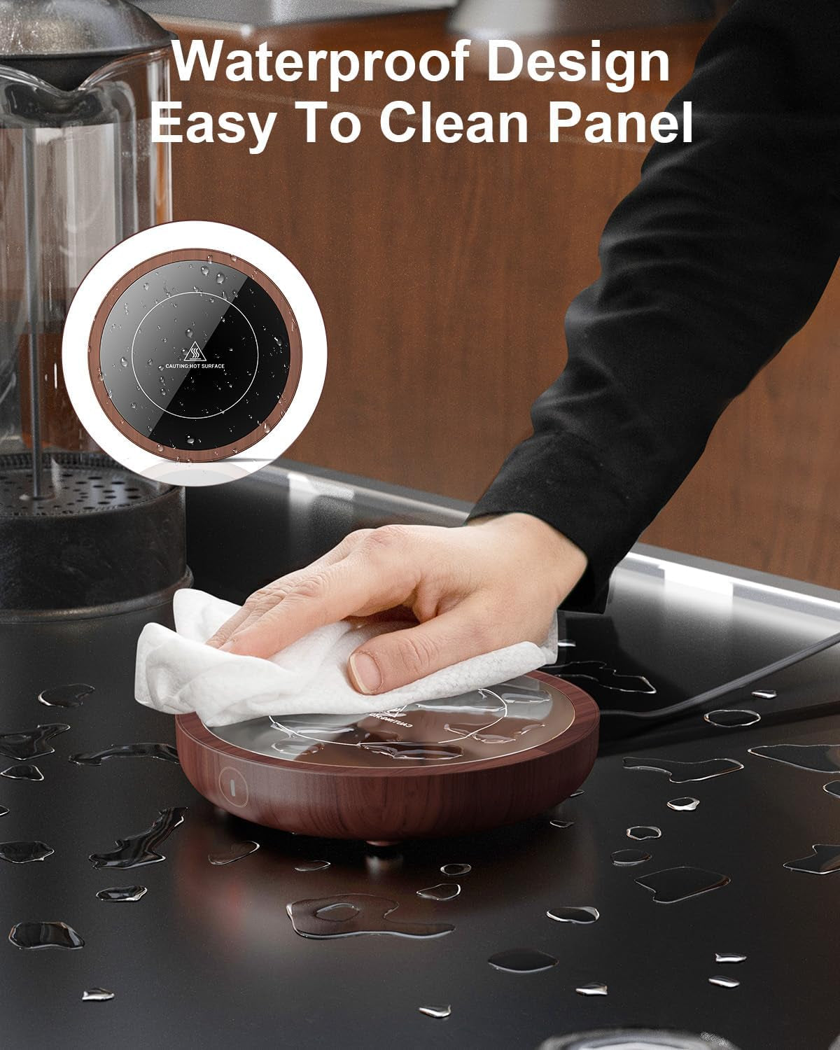 Coffee Mug Warmer, Electric Cup Warmer for Desk - Wood