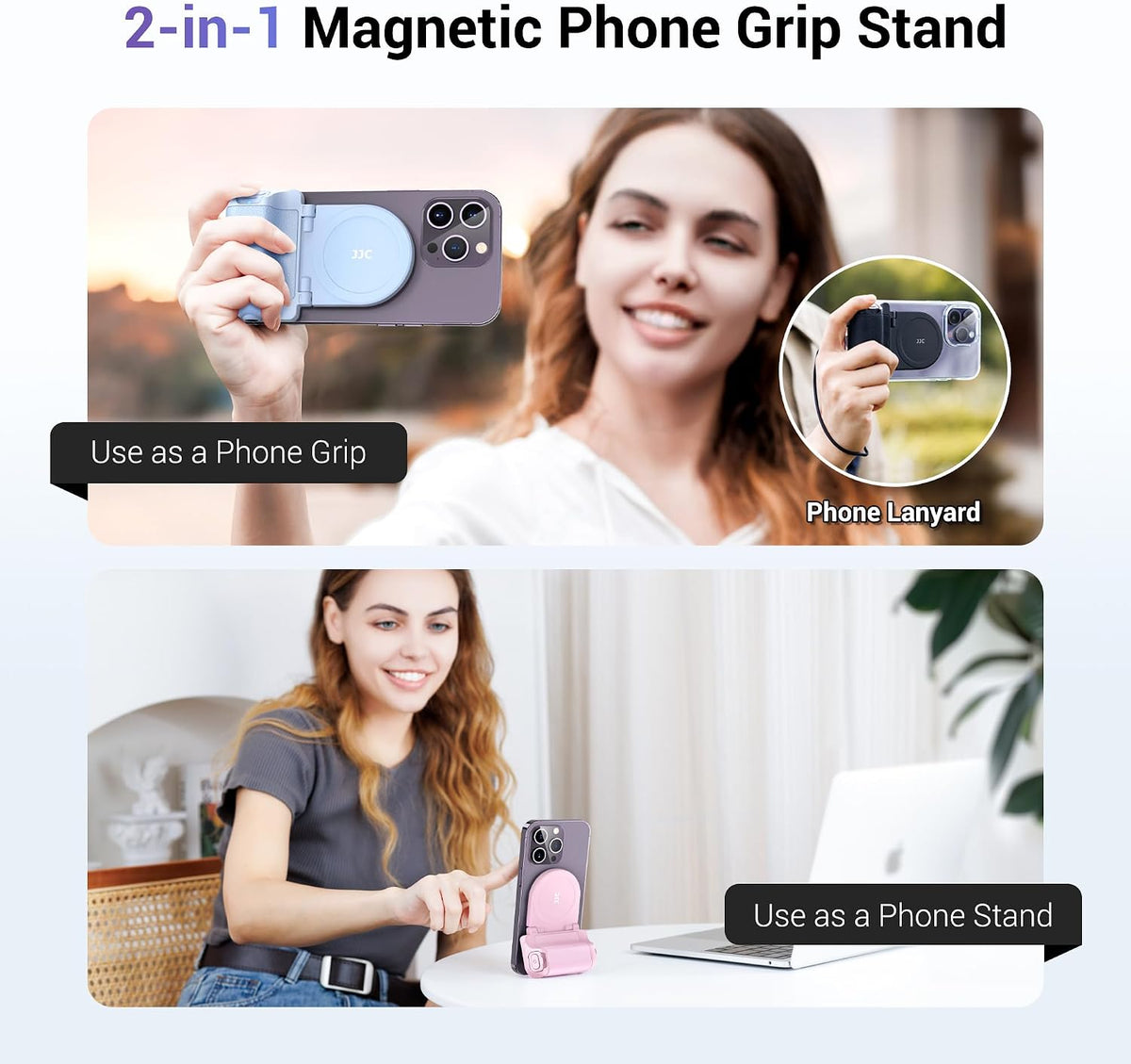 Magnetic Phone Camera Grip Shooting Holder W Tripod Mount & Shutter Remote