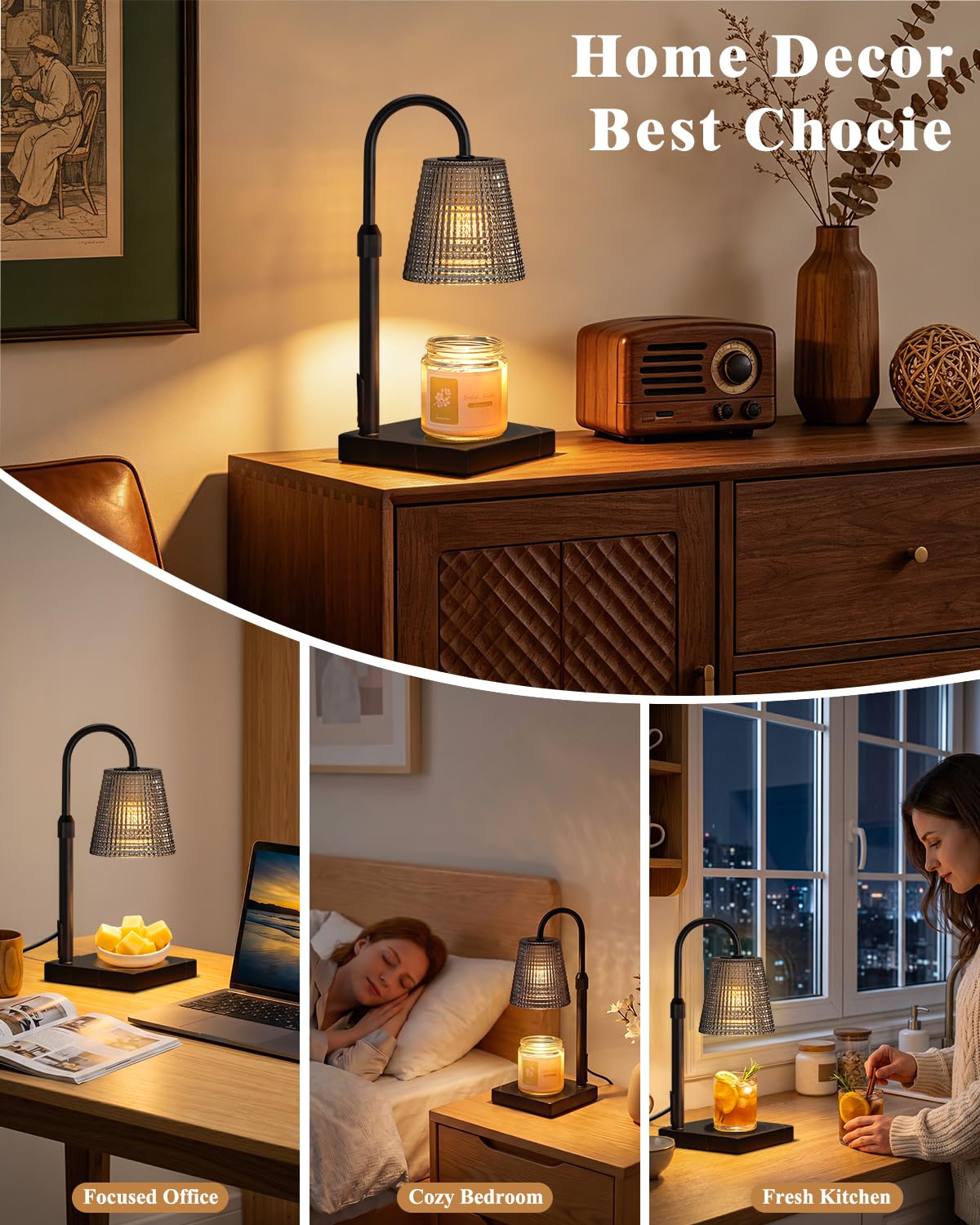 Hong-in Candle Warmer Lamp with Timer, House Warming Gifts New Home Decor