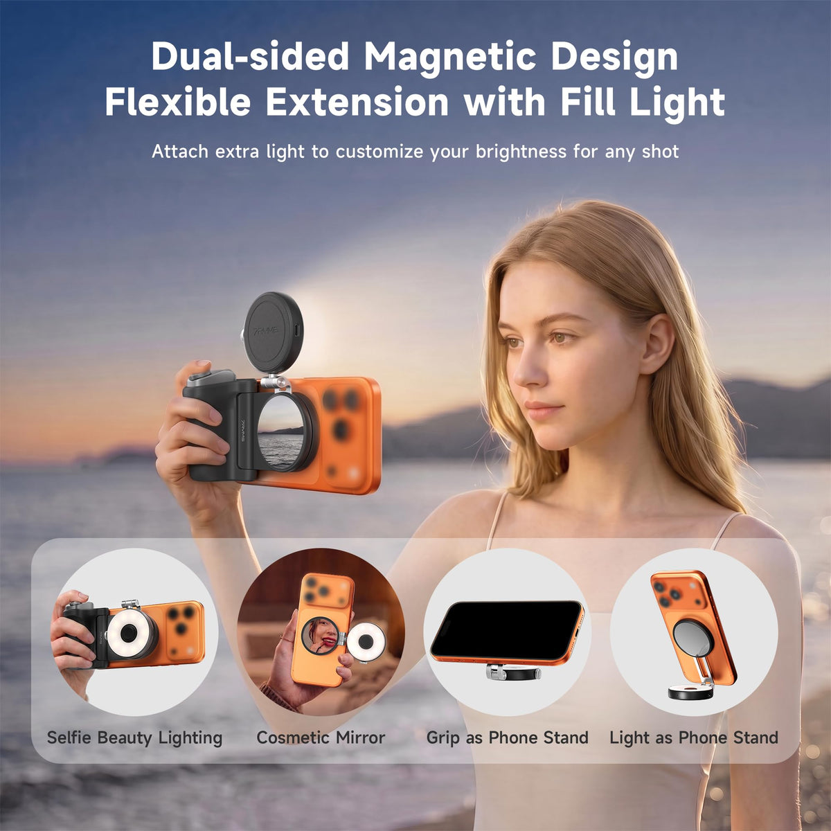 7RYMS 7RIG G1 Magnetic Phone Camera Grip for iPhone Android-Wireless Remote