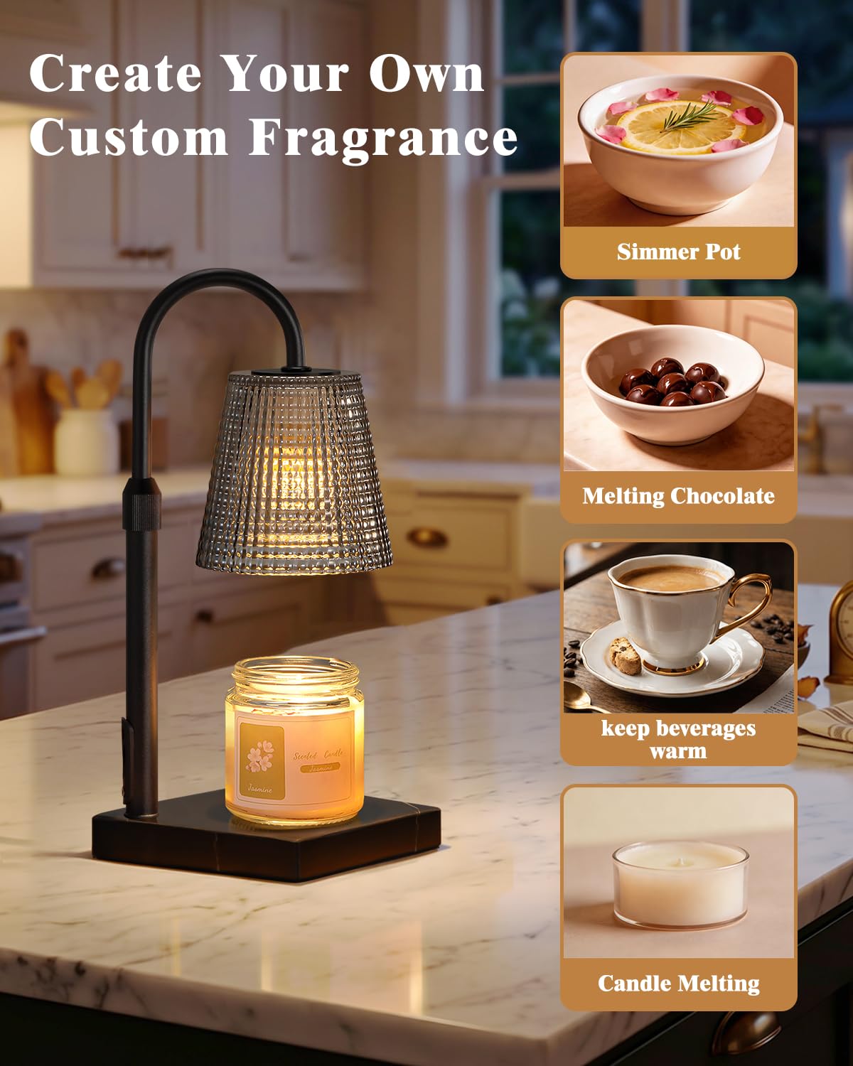 Hong-in Candle Warmer Lamp with Timer, House Warming Gifts New Home Decor