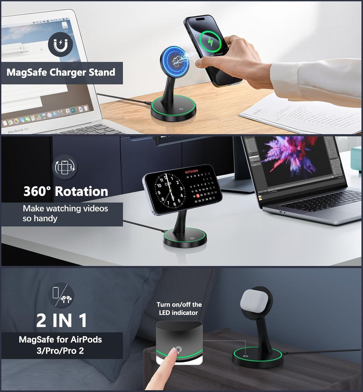 15W Magnetic Wireless Charging Stand