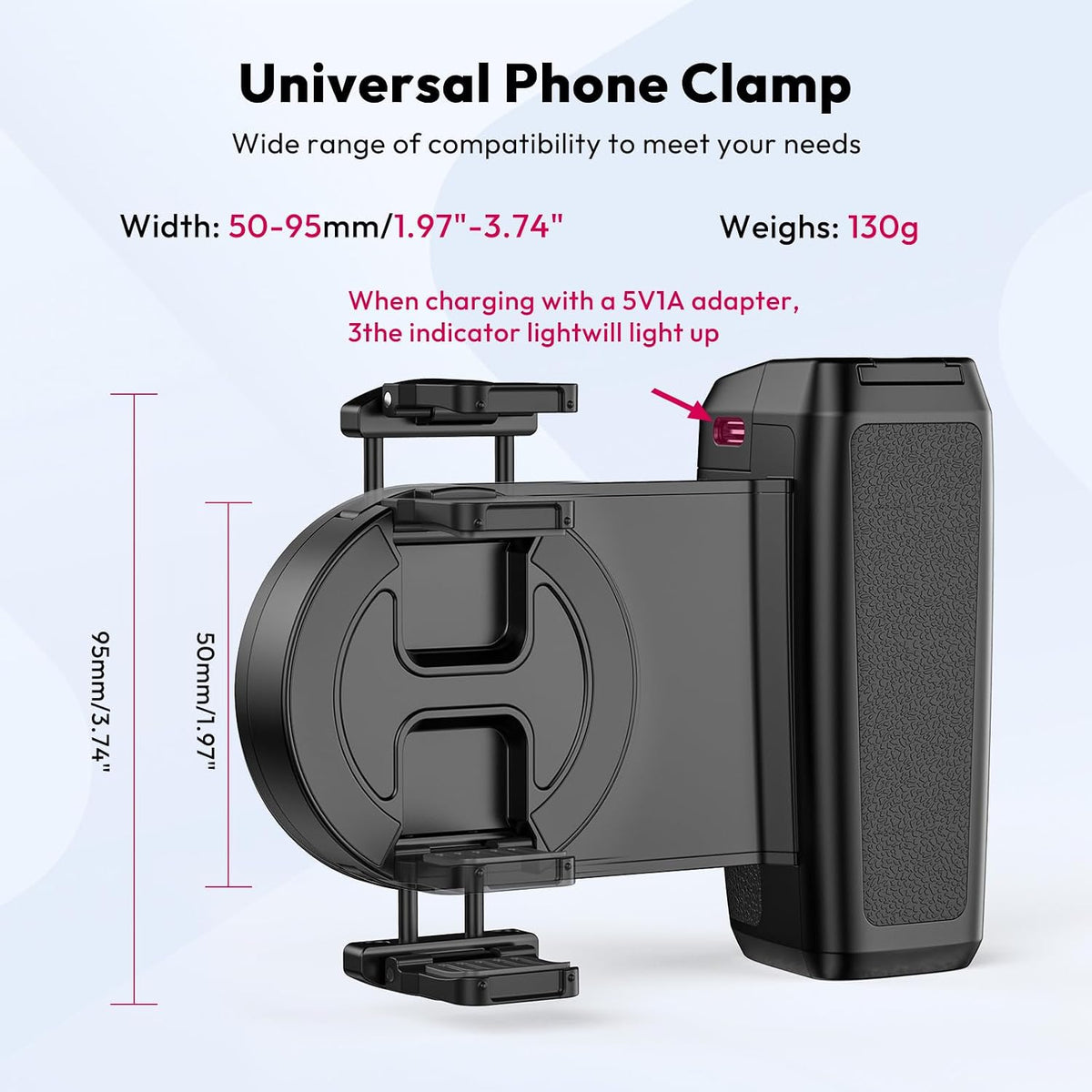 ULANZI MA35 Selfie Phone Tripod Mount, 2-in-1 Magnetic &Phone Clip Grip