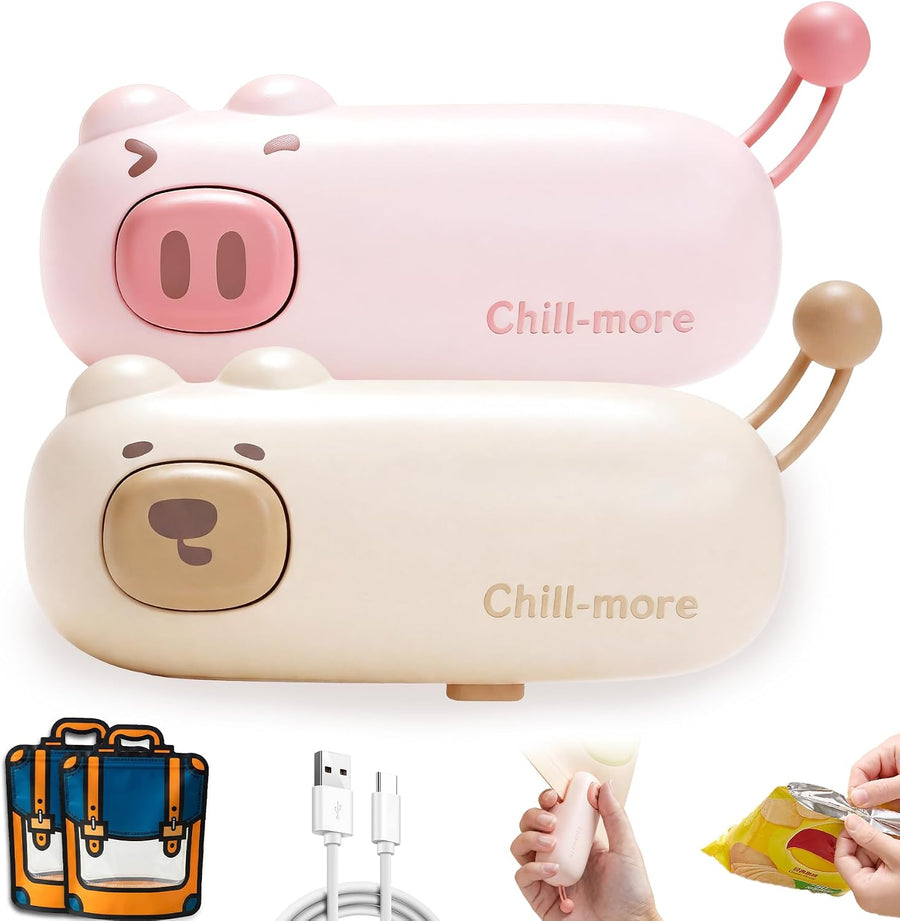 Mini Rechargeable Bag Sealer with Magnet Heat Sealers for Chip Snack