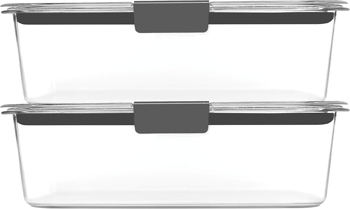 Rubbermaid Brilliance Tritan Plastic Food Storage Containers BPA Free Airtight Lids Ideal for Lunch Meal Prep & Leftovers Set of 5 (3.2 Cup)