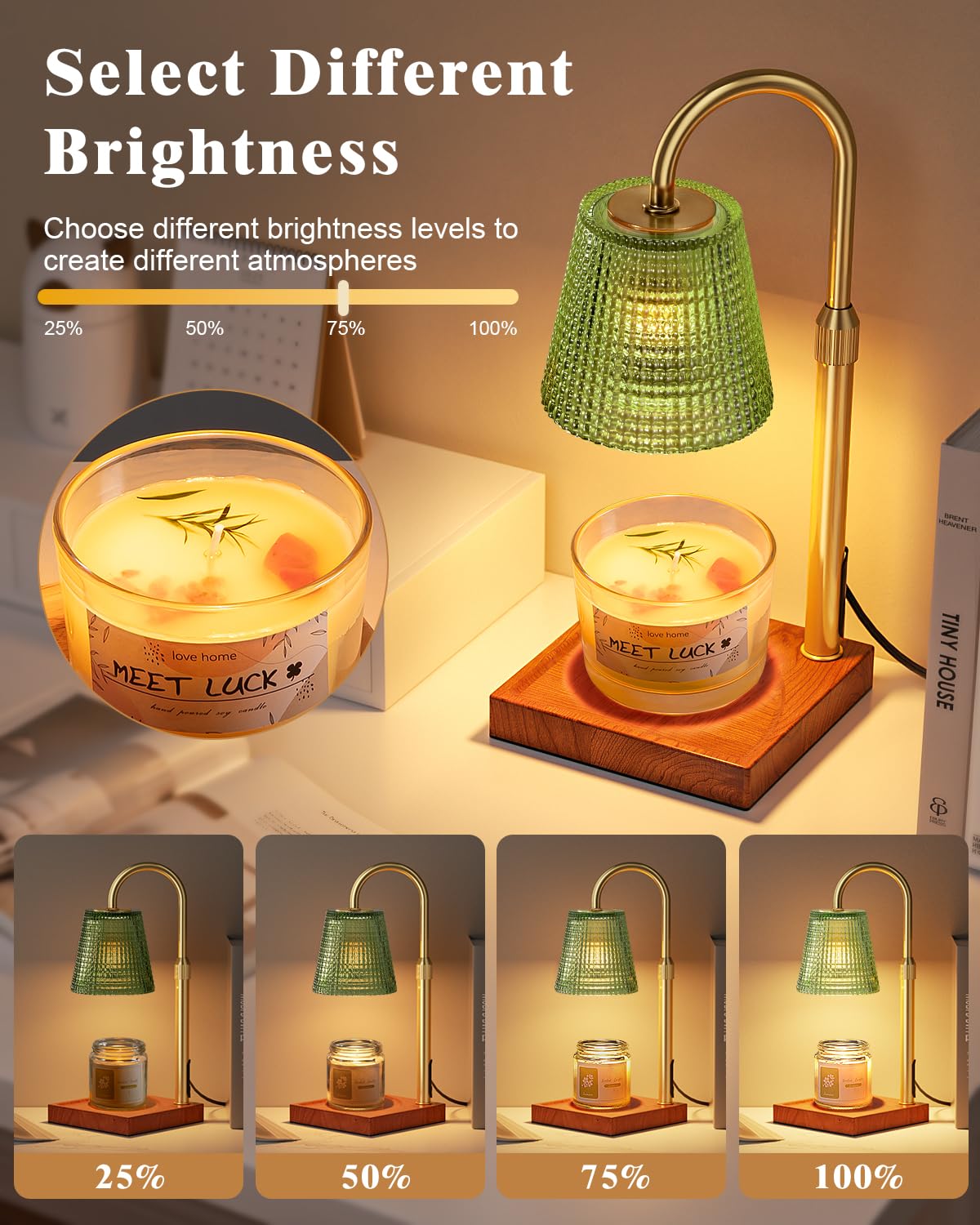 Hong-in Candle Warmer Lamp with Timer, House Warming Gifts New Home Decor