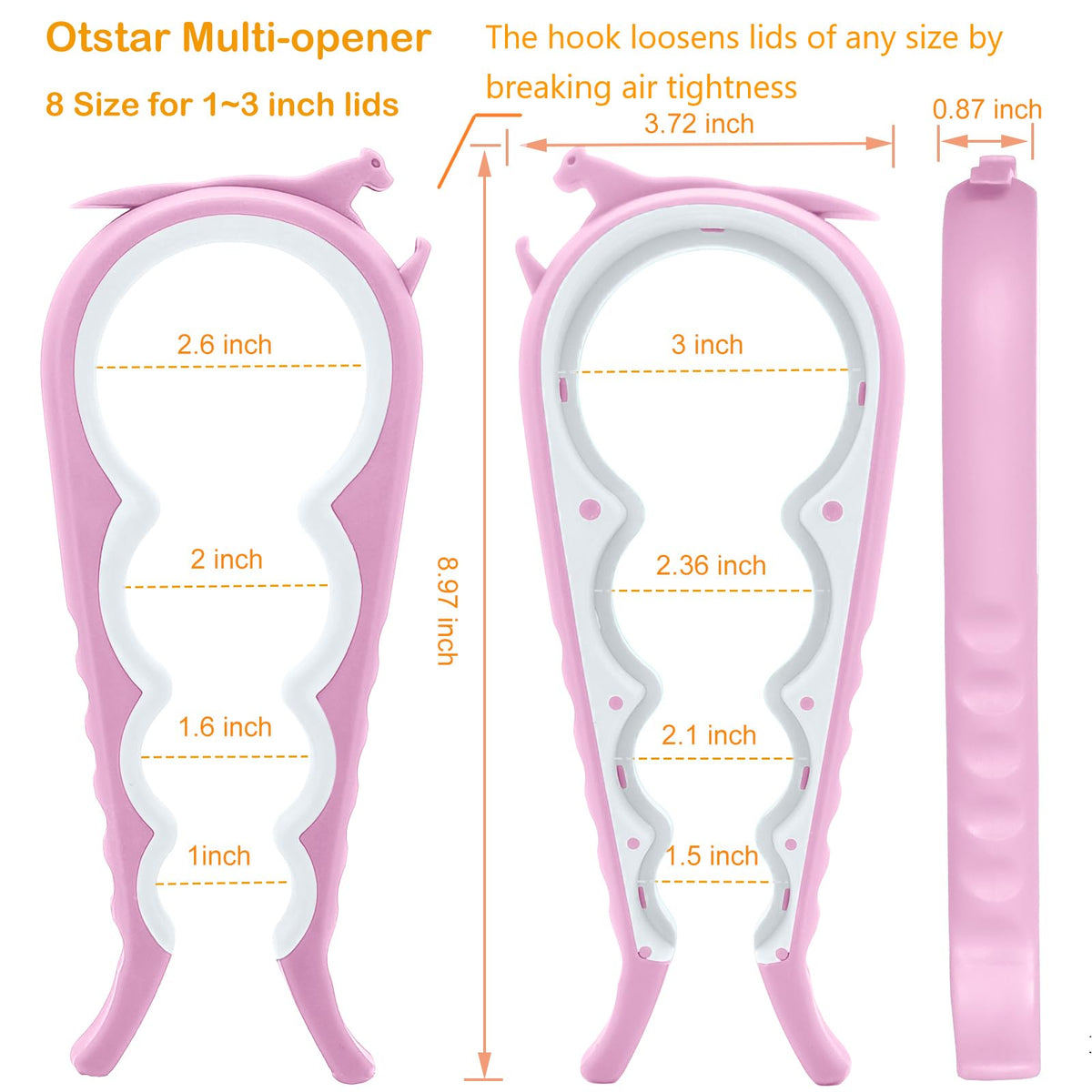 Otstar Jar Opener & Bottle Opener for Seniors with Arthritis, Weak Hands