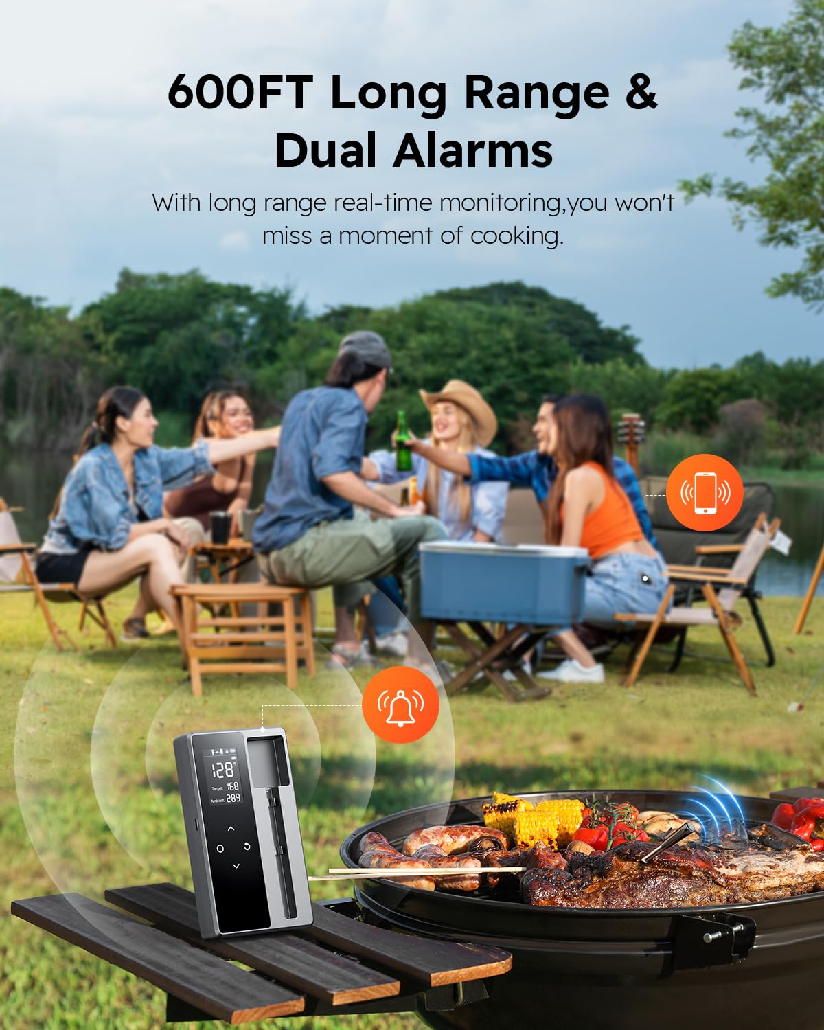 Meat Thermometer Digital, 1-2 Sec Instant Read, Grilling, Cooking, Food
