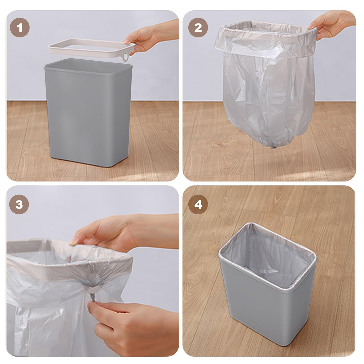 Touchless Bathroom Trash Can - 2.5 Gallon Smart Trash Can Sensor Motion