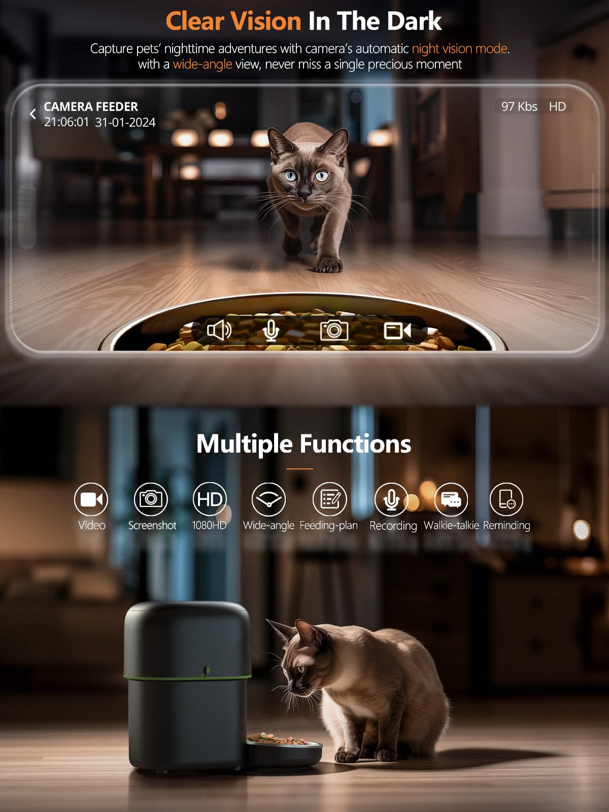 Automatic 3L Cat Feeder