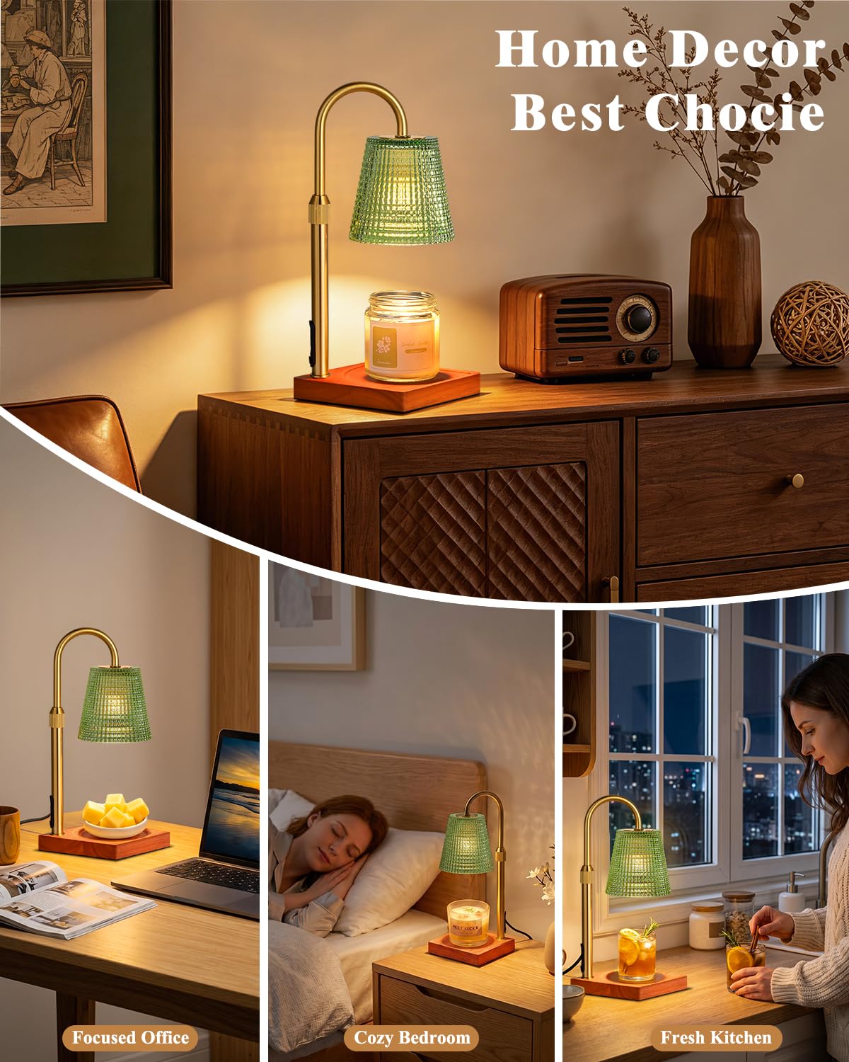 Hong-in Candle Warmer Lamp with Timer, House Warming Gifts New Home Decor