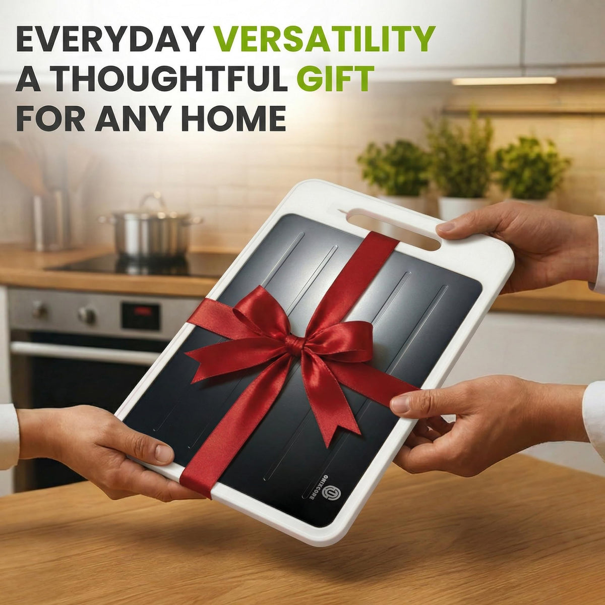 4-in-1 Defrosting Tray for Frozen Meat, Thawing Plate with Cutting Board