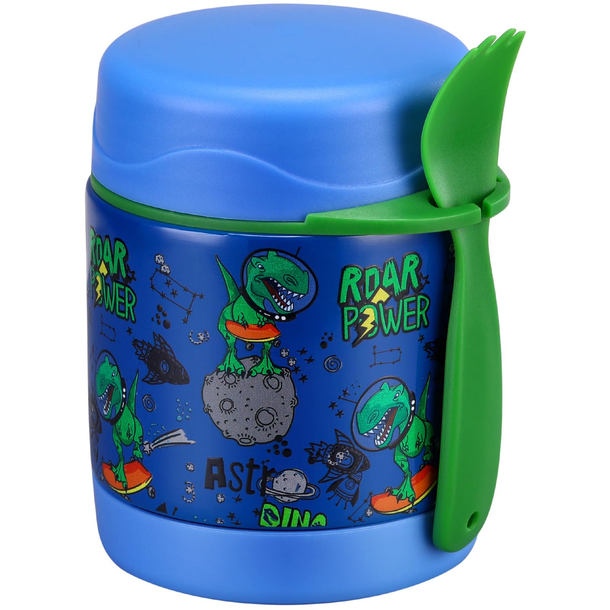 10oz Soup Thermo for Hot Food Kids Insulated Food Jar,Thermo Hot Food Lunch Container, Width Mouth Stainless Steel Lunch Box for Kids with Spoon (Black)