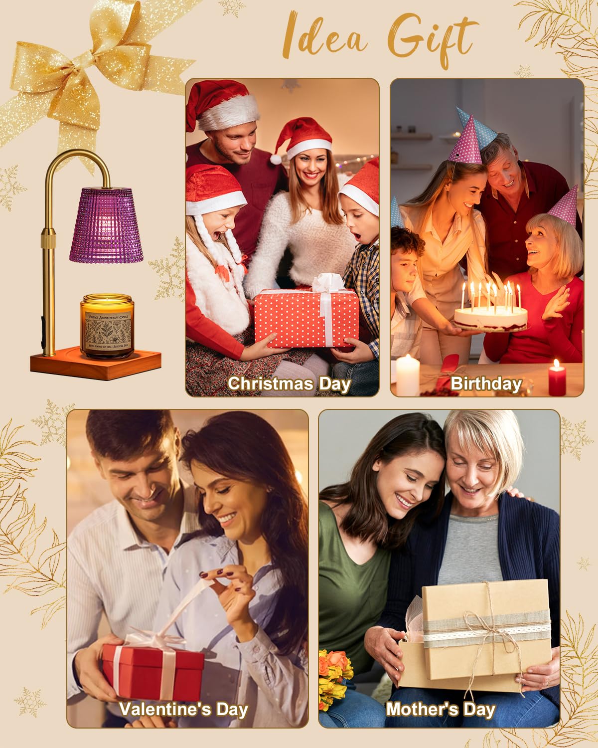 Hong-in Candle Warmer Lamp with Timer, House Warming Gifts New Home Decor