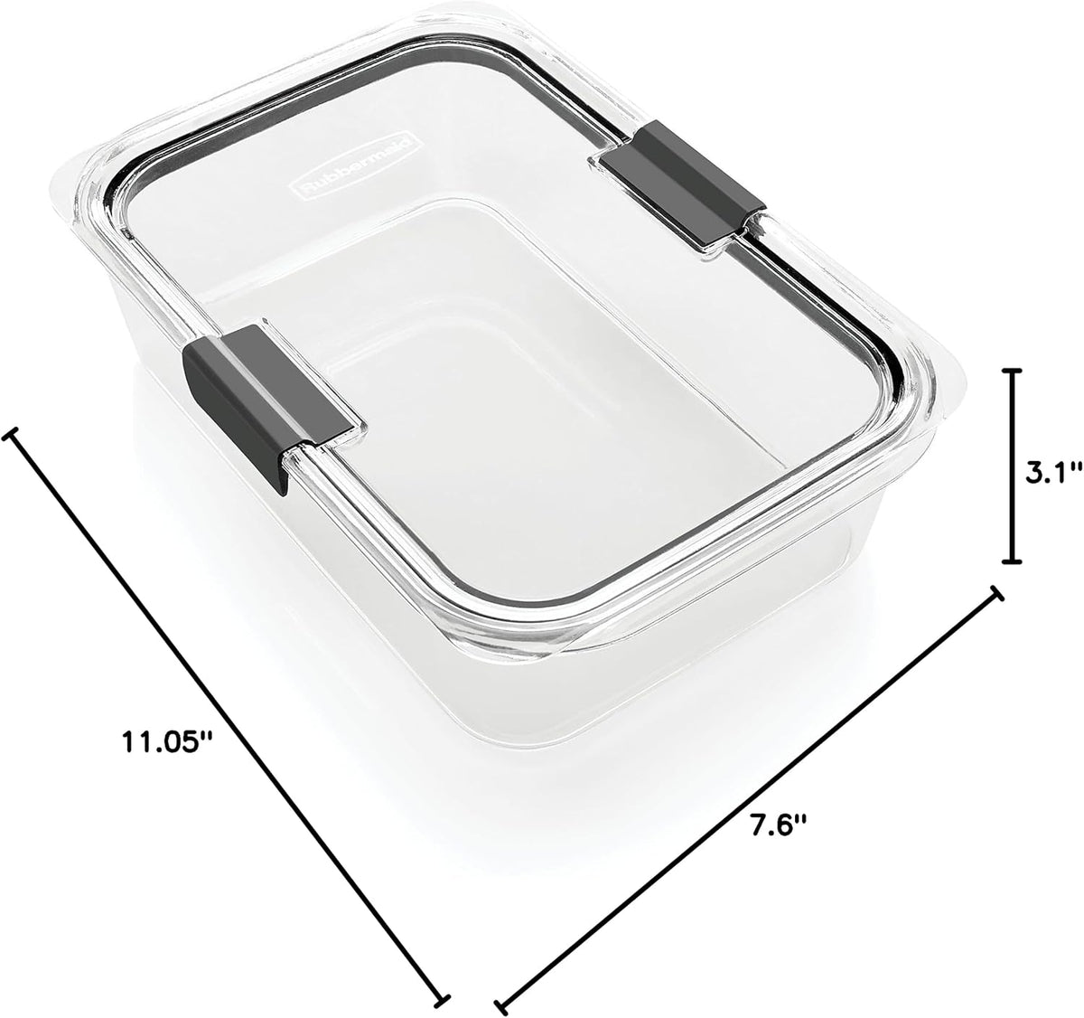 Rubbermaid Brilliance Tritan Plastic Food Storage Containers BPA Free Airtight Lids Ideal for Lunch Meal Prep & Leftovers Set of 5 (3.2 Cup)