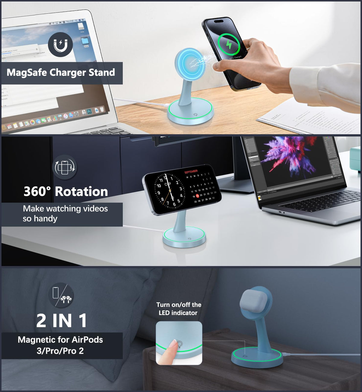 15W Magnetic Wireless Charging Stand