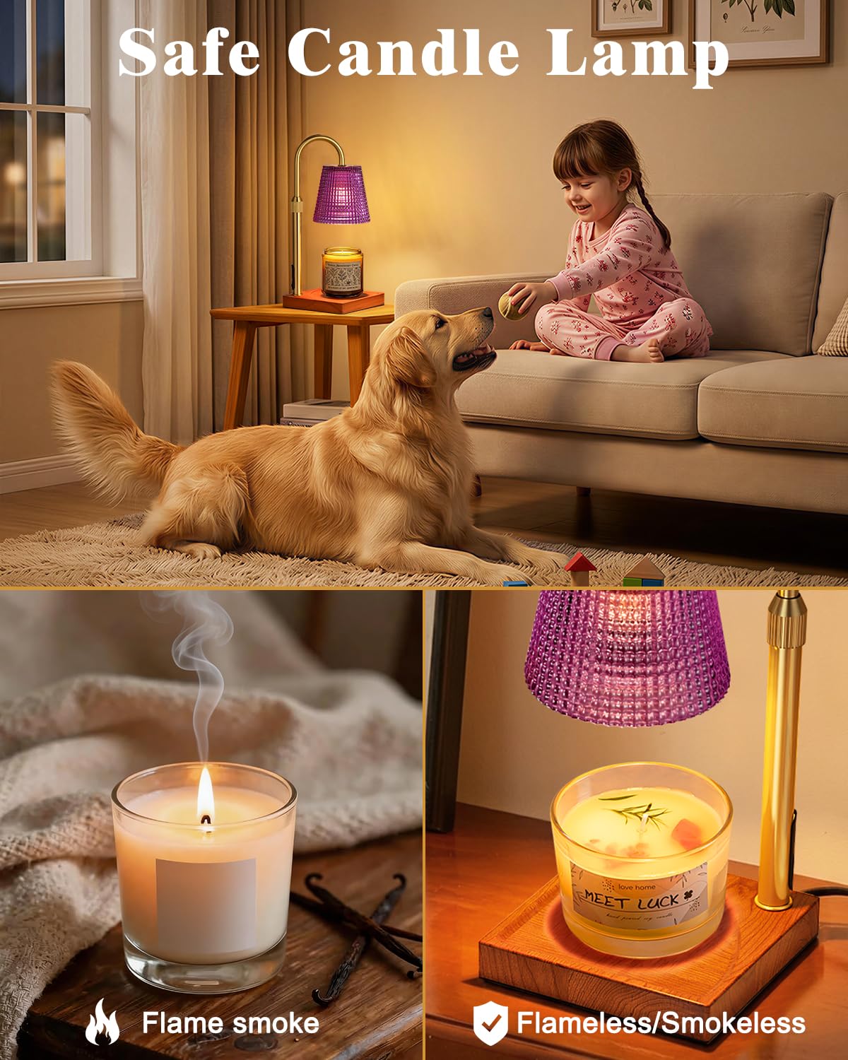 Hong-in Candle Warmer Lamp with Timer, House Warming Gifts New Home Decor