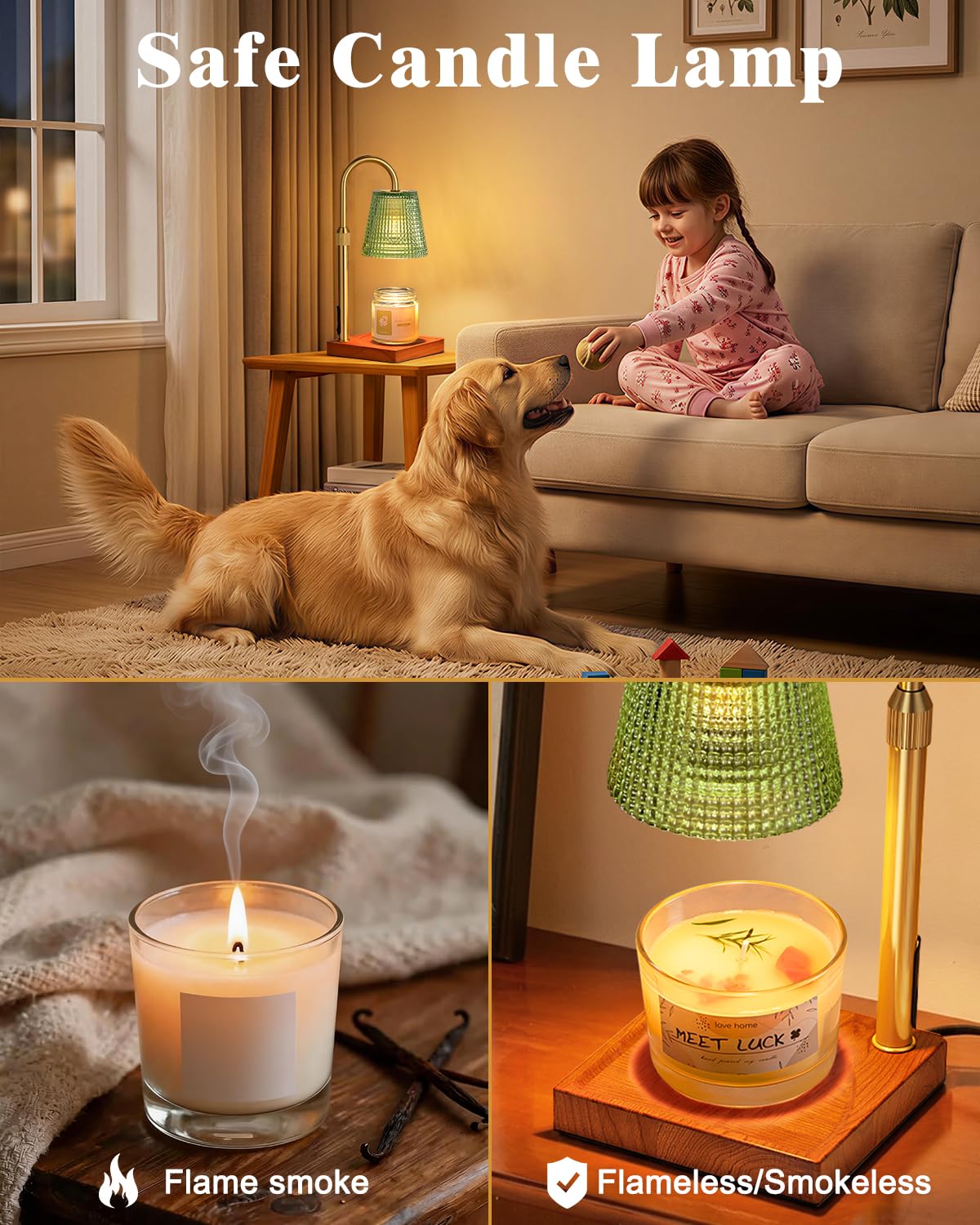 Hong-in Candle Warmer Lamp with Timer, House Warming Gifts New Home Decor