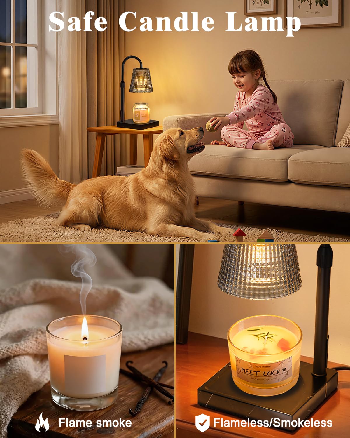 Hong-in Candle Warmer Lamp with Timer, House Warming Gifts New Home Decor
